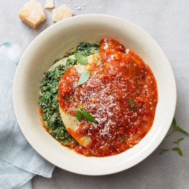 Lasagnes végétariennes aux épinards et à la ricotta