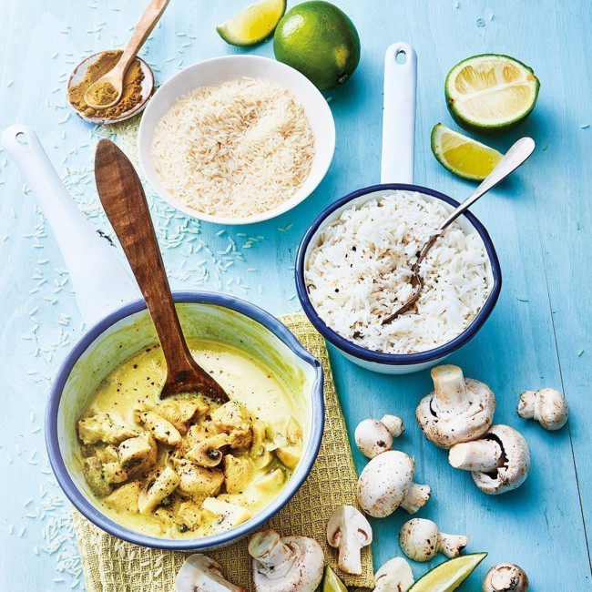 Poulet thaï au curry et lait de coco