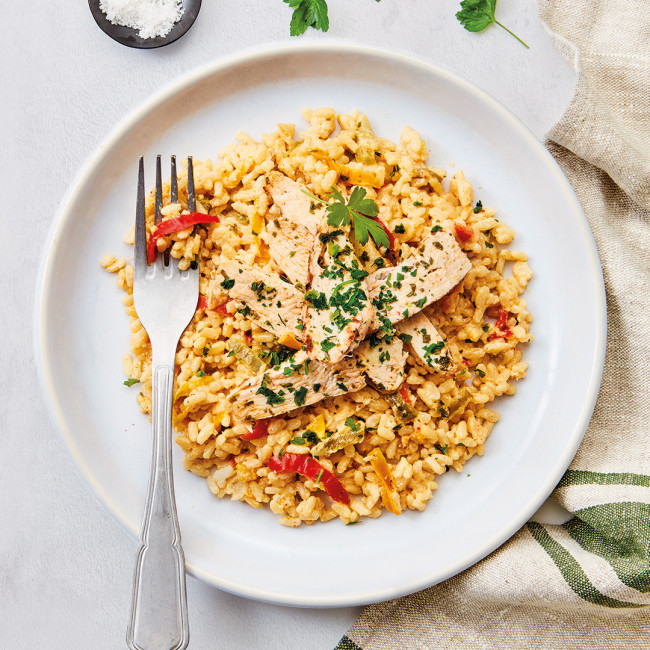 Risotto poulet & légumes du soleil