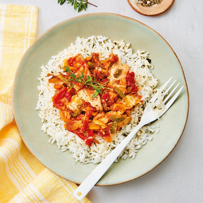 Poulet basquaise & riz basmati