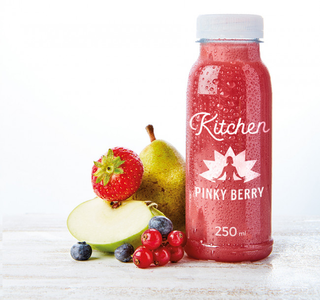 Pinky Berry : pomme, poire,  groseille, fraise, myrtille, cassis