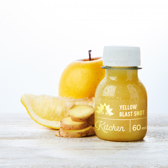 Yellow blast shot : pomme, gingembre, citron